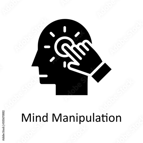 Mind Manipulation vector solid Icon Design illustration. Human Mentality Symbol on White background EPS 10 File