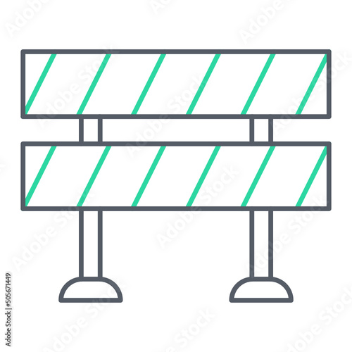 Road Blockade Icon Design