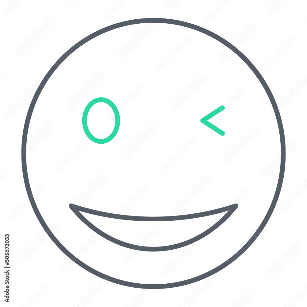 Wink Emoji Icon Design Wink Emoji Icon Design
