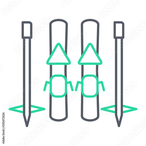 Skis Icon Design