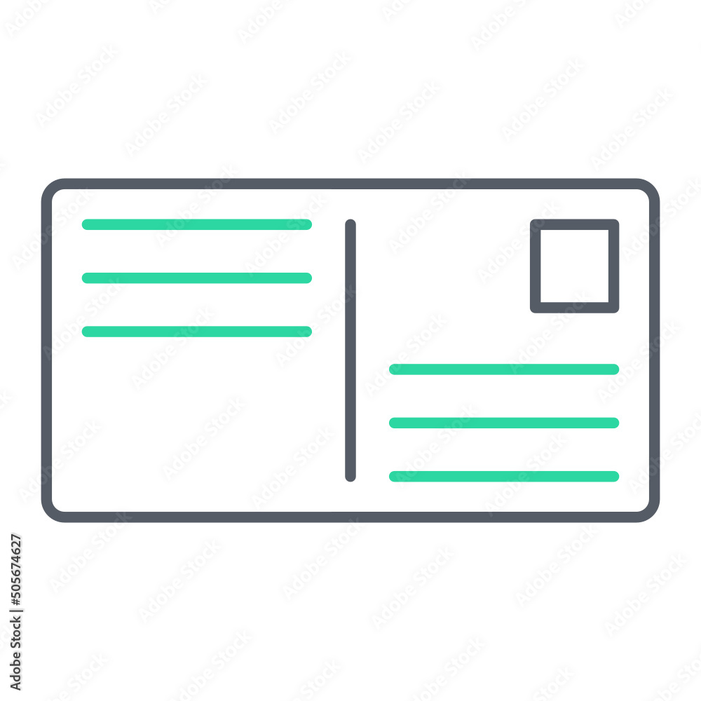 Postcard Icon Design Postcard Icon Design