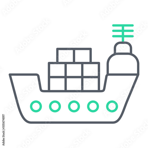 Cargo Ship Icon Design