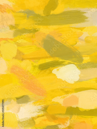 yellow messy handpainted background with large paintstrokes and rough edges