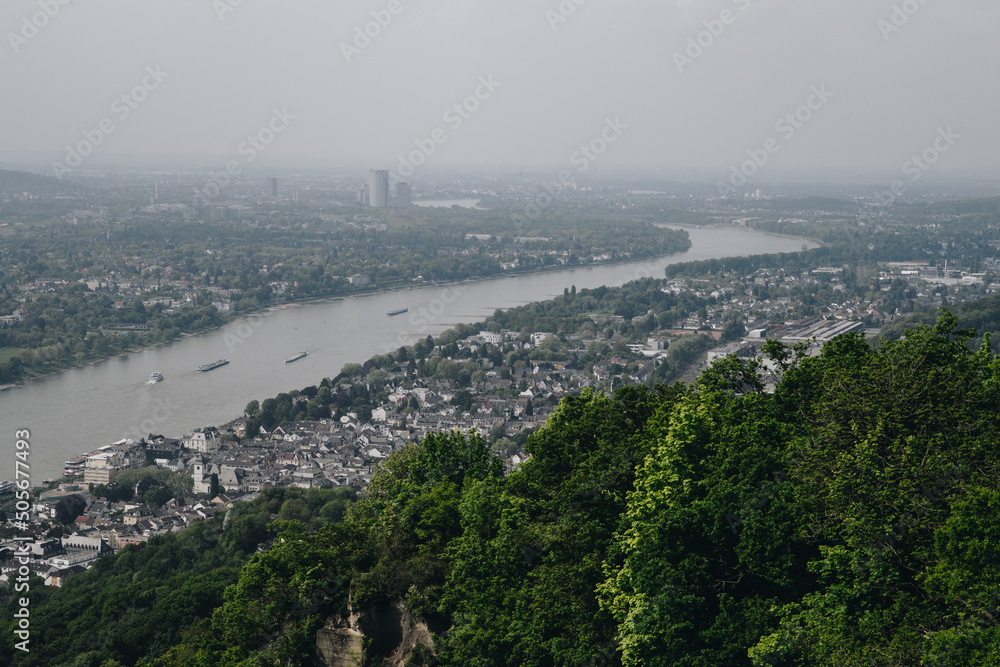 Magnificent panoramic view of the Rhine valley.