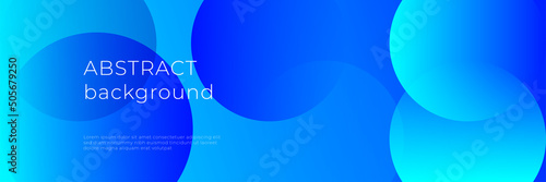 Circle blue light business minimal gradient long banner abstract background cover media presentation header web page design