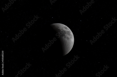 Penumbral Phase of the May 2022 Blood Moon Lunar Eclipse in Ottawa, Canada photo