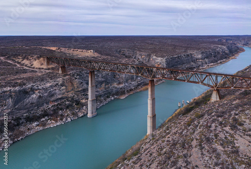 Pecos River and Railroad Bridge Texas photo