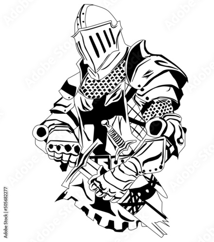 full armor sketch the knight illustration art
