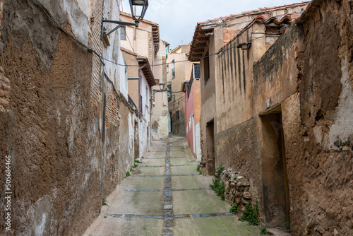 Tarazona, Zaragoza, Aragon, Spain, 05 18 2022:Stroll through the streets of the Jewish quarter, Tarazona, Spain © MarioMartija