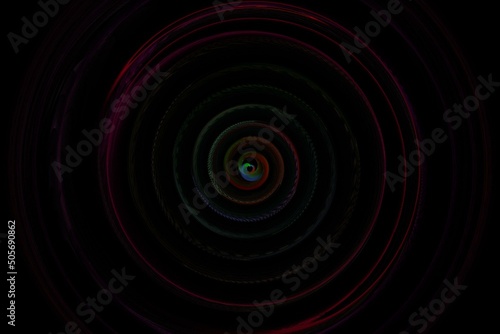 Sfondo nero con cerchi di vari colori