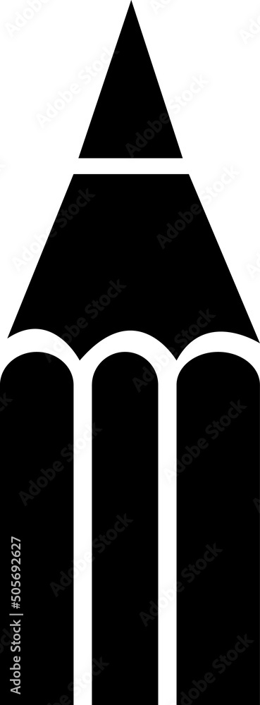 Wooden pencil icon on white background..eps Wooden pencil icon on white background..eps