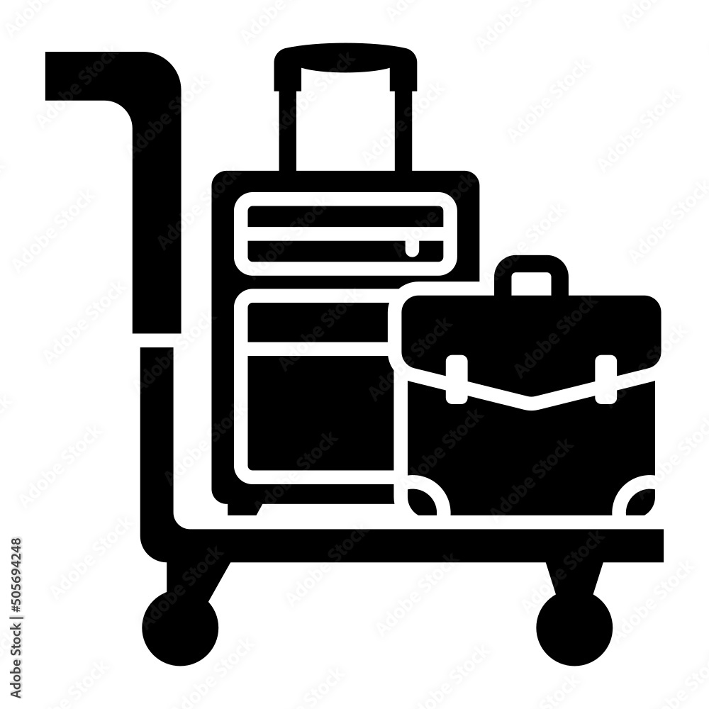 Fototapeta premium Luggage Cart Icon