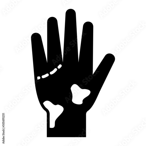 Loss Of Color In Fingers Icon