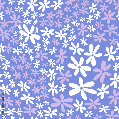 Seamless floral pattern. Floral background. Wallpaper for home decor. Hand-dr...