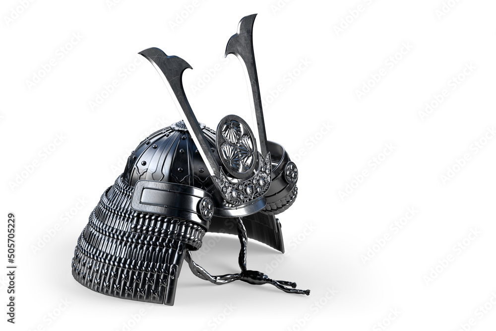 Φωτογραφία Japanese samurai helmet. 3D Rendering