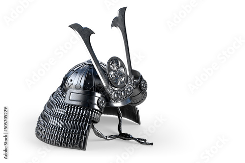 Foto Japanese samurai helmet. 3D Rendering