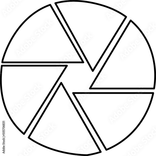 dslr aperture hand drawn line art silhouette