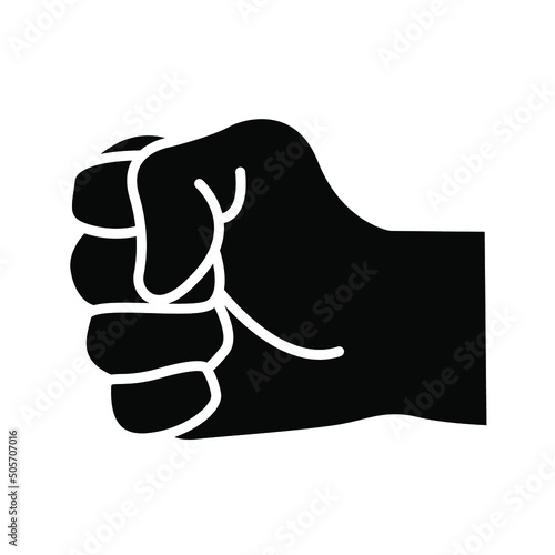 Fist icon. Bro fist bump or power five pound, vector illustration