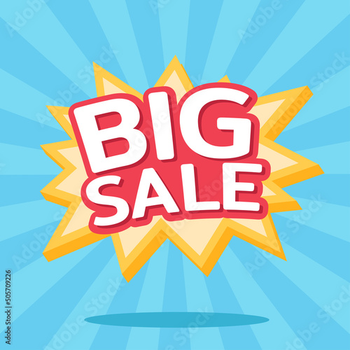Big sale tag, product discount banners, online shopping promotion banners.