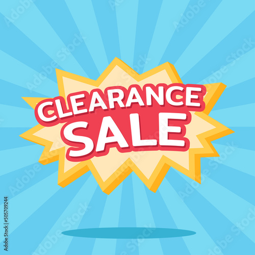 Clearance sale tag, product discount banners, online shopping promotion banners.