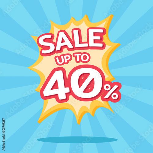 Up to 40% off sale, product discount banners, online shopping promotion banners.
