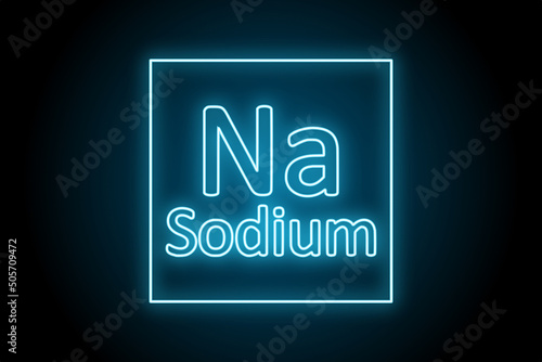 Periodic table element sodium symbol 