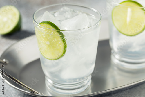 Cold Refreshing Sparkling LIme Water
