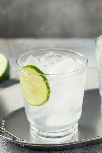 Cold Refreshing Sparkling LIme Water