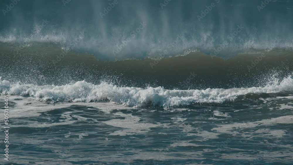 Wave breaks. Powerful Atlantic's Ocean wave breaks on the Brazilian shore Wave breaks. Powerful Atlantic's Ocean wave breaks on the Brazilian shore