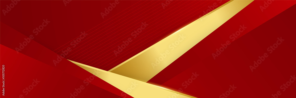 Red and gold background banner