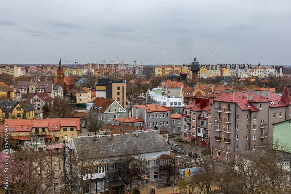 Panoramic view of the city center in Zelenogradsk, Kaliningrad region, Russia, near the Baltic sea. in Zelenogradsk, Kaliningrad region, Russia, near the Baltic sea.
