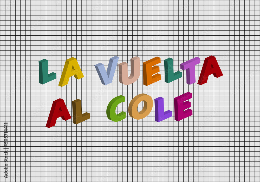 Ταπετσαρία La vuelta al cole con letras sobre cuadrícula negra de cuaderno escolar
