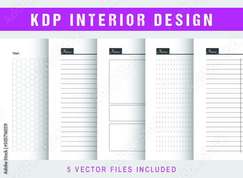Notebook Printable Papers - KDP Interior Design