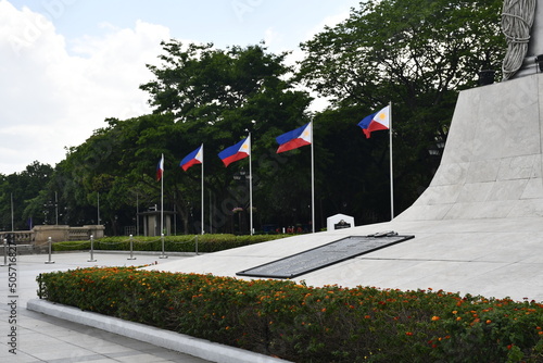 Philippine flags, Rizal Park or Luneta, Manila, Philippines photo