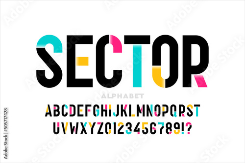 Modern font design, alphabe...