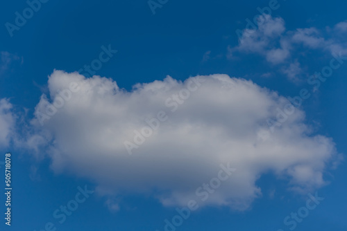 closeup cumulus cloud on blue sky, beautiful natural background