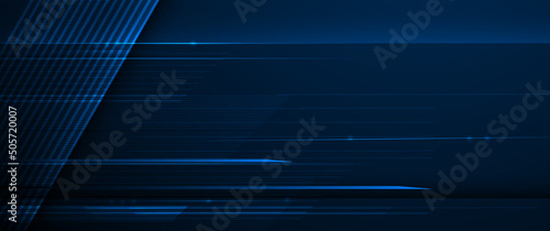 Vector abstract light line, stripe pattern, geometric shape and texture on gradient blue colour background.Illustration graphic, modern art design with space for wallpaper, digital technology template