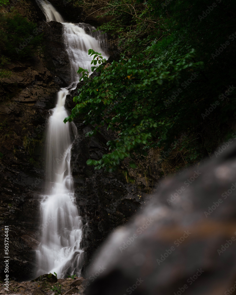 waterfall in the mountains