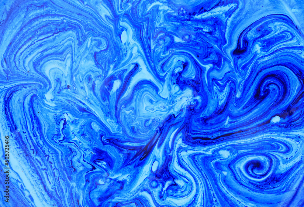 Obraz premium blue liquid acrylic abstract pattern