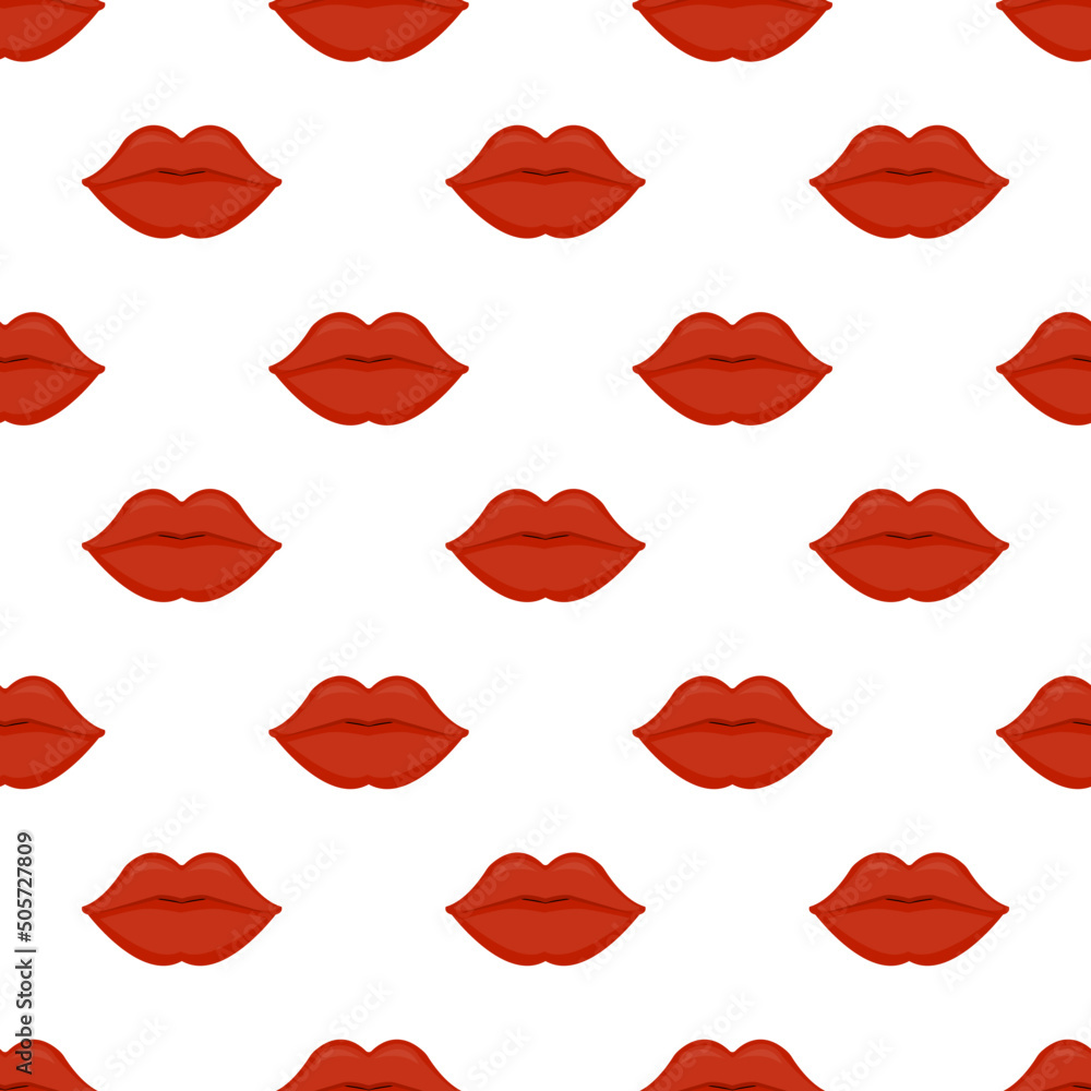 Vector illustrated lip seamless patterns. Different size lips. Love theme, feminine design, Valentine's day. Variety of lip shapes without background for textile, fabric, wallpaper Vector illustrated lip seamless patterns. Different size lips. Love theme, feminine design, Valentine's day. Variety of lip shapes without background for textile, fabric, wallpaper
