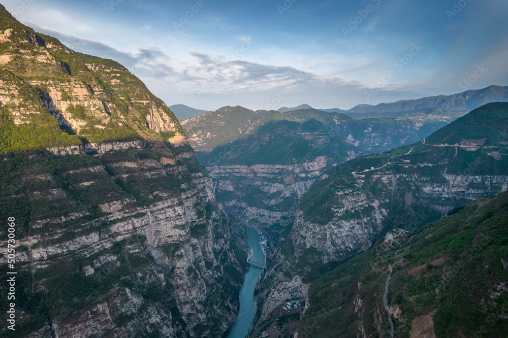 high mountain and grand canyon in sichuan，china