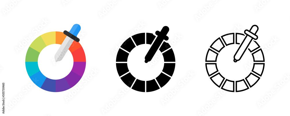 Fotografie Pipette palette icon