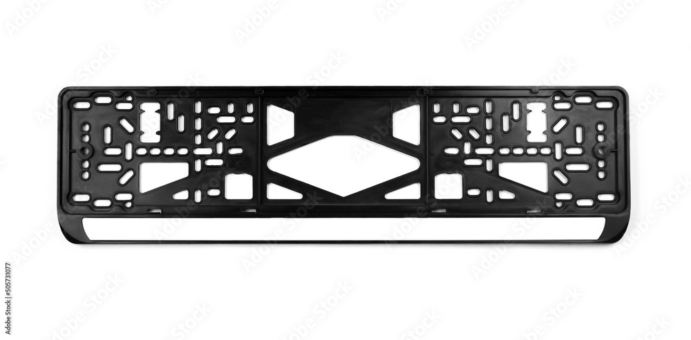 The frame for the European license plate. Isolated on a white background The frame for the European license plate. Isolated on a white background