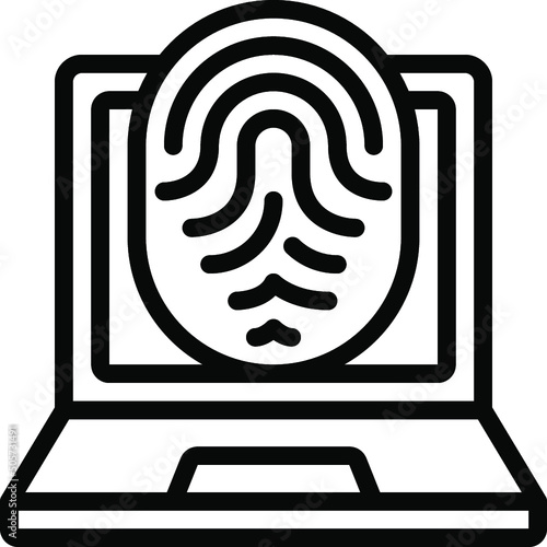 Laptop Biometrics Icon