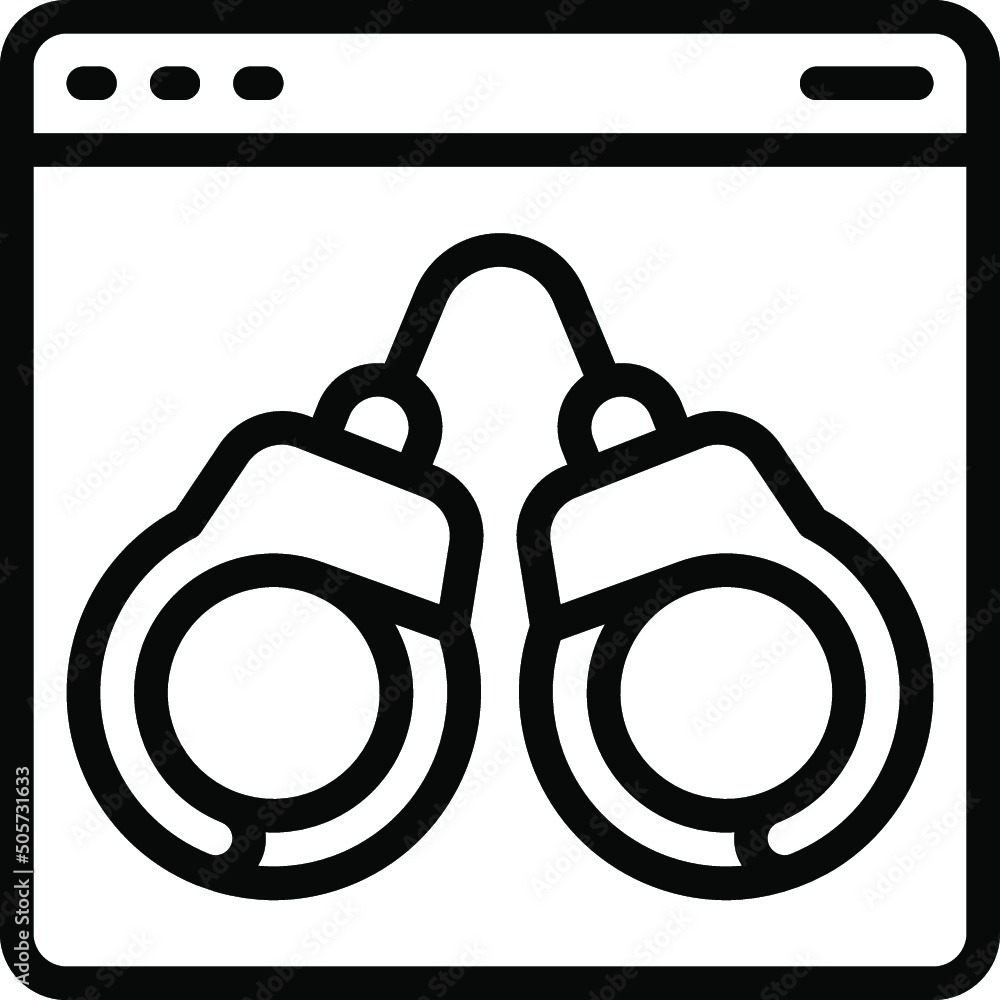 Website Handcuffs Icon Website Handcuffs Icon