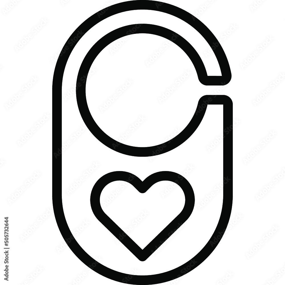 Love Door Sign Icon Love Door Sign Icon