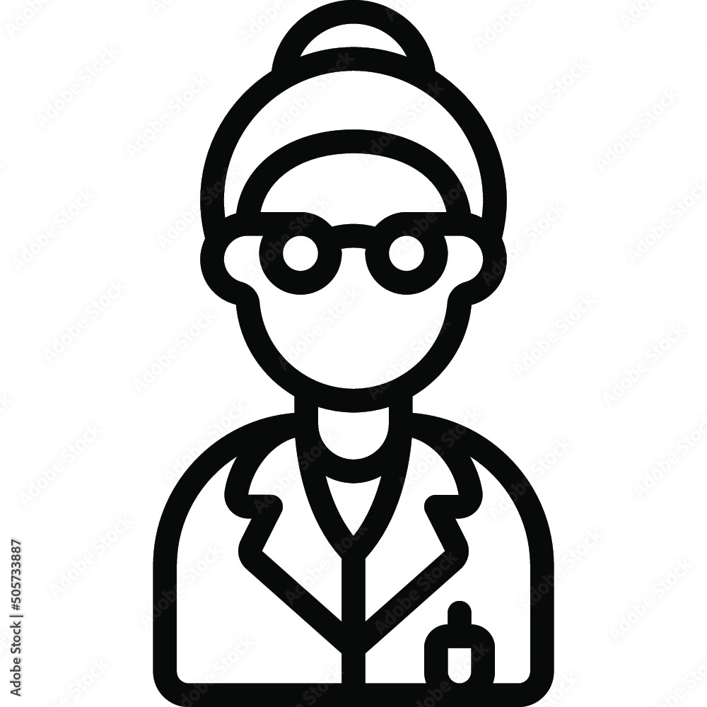 Female Scientist Icon Female Scientist Icon
