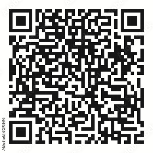QR Code vector icon. QR code sample for smartphone scanning. Vector