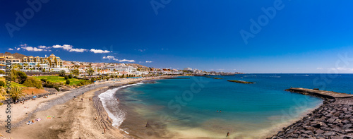 El Duque beach and coastline in Tenerife. Adeje coast Canary island, Spain