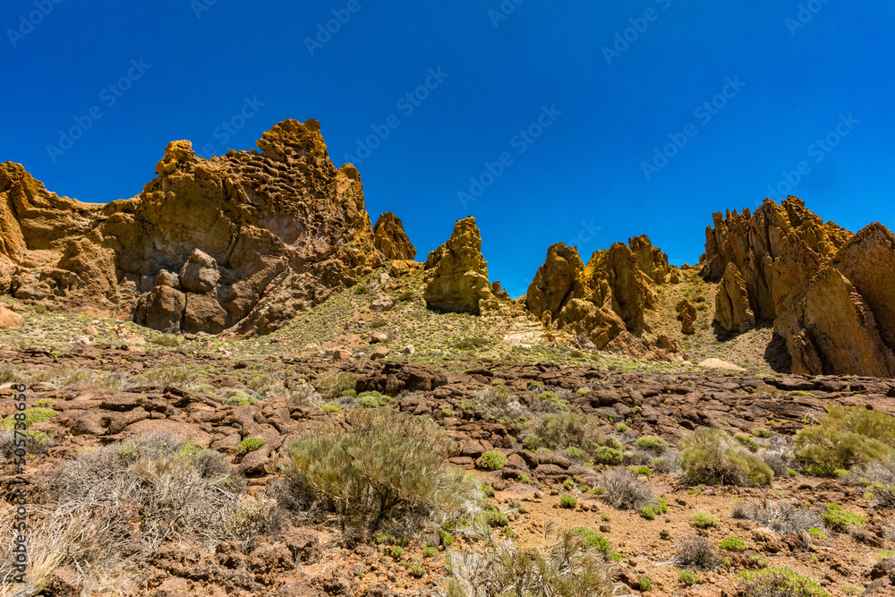 Fototapeta premium Amazing rocky formations, Roques de Garcia, Tenerife, Canary Islands, Spain